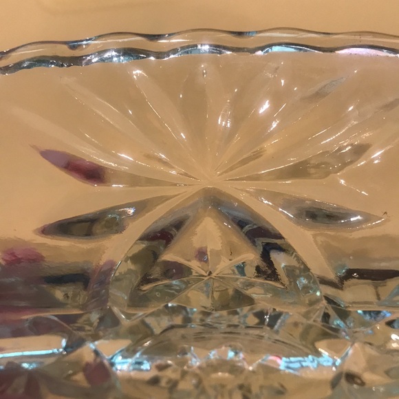 Oval Clear Crystal Glass Divided Candy Nut Relish  Serving Dish - Picture 8 of 11